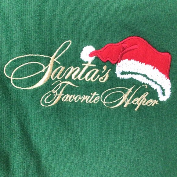 Cherokee Tops - Cherokee - Green Santa's Helper Christmas Sweatshirt